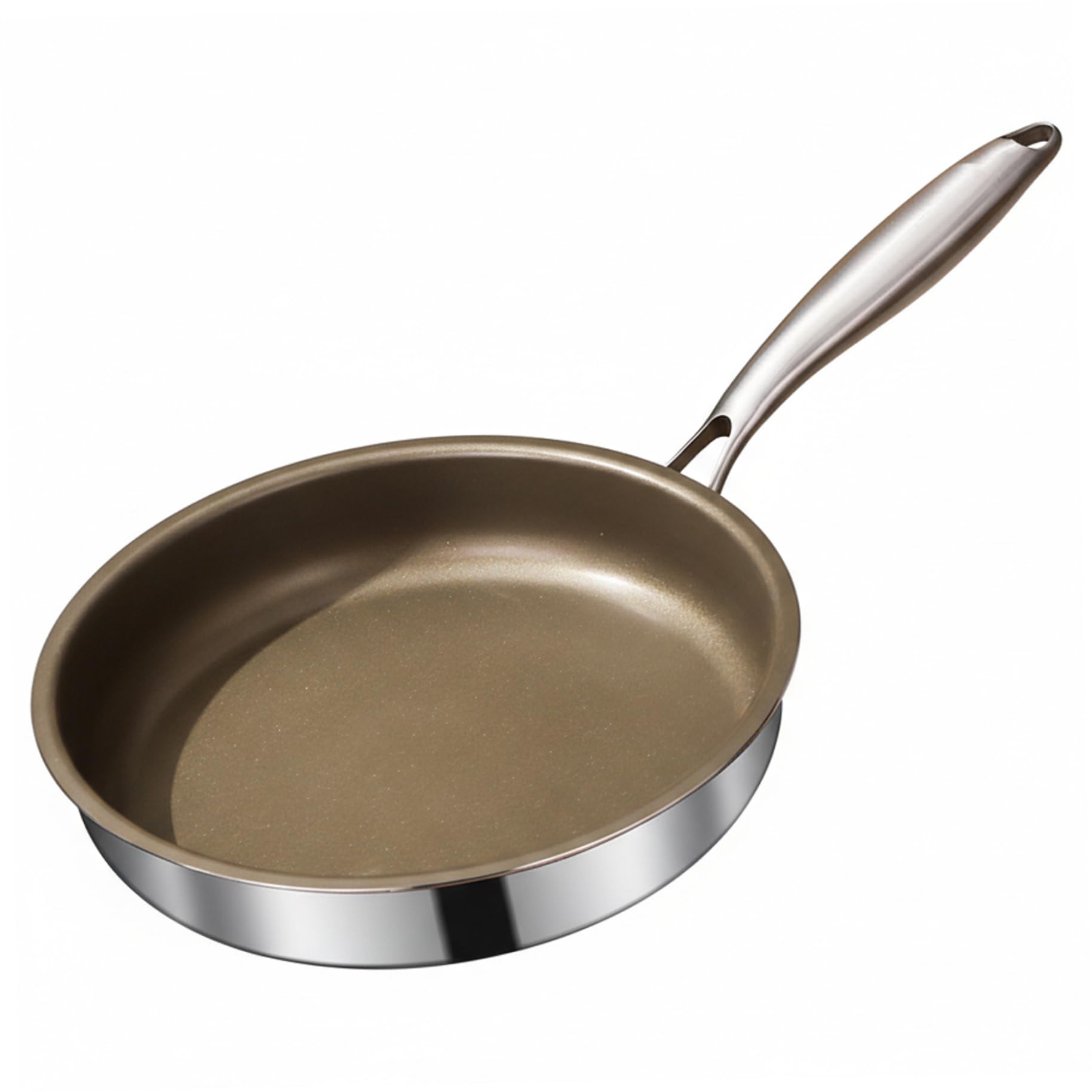 Poêle en titane robuste en acier inoxydable léger pour cuisine saine