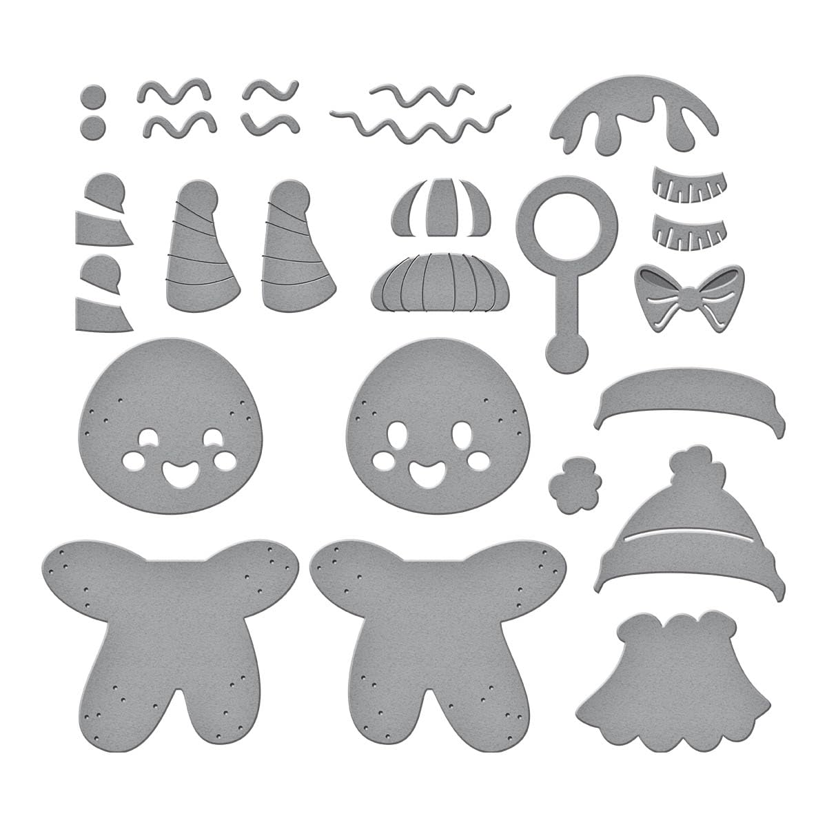 Dancin' Gingerbread Etched Dies from the Dancin' Christmas Collection, METAL, 12.4 cm x 22.23 cm - Image 4
