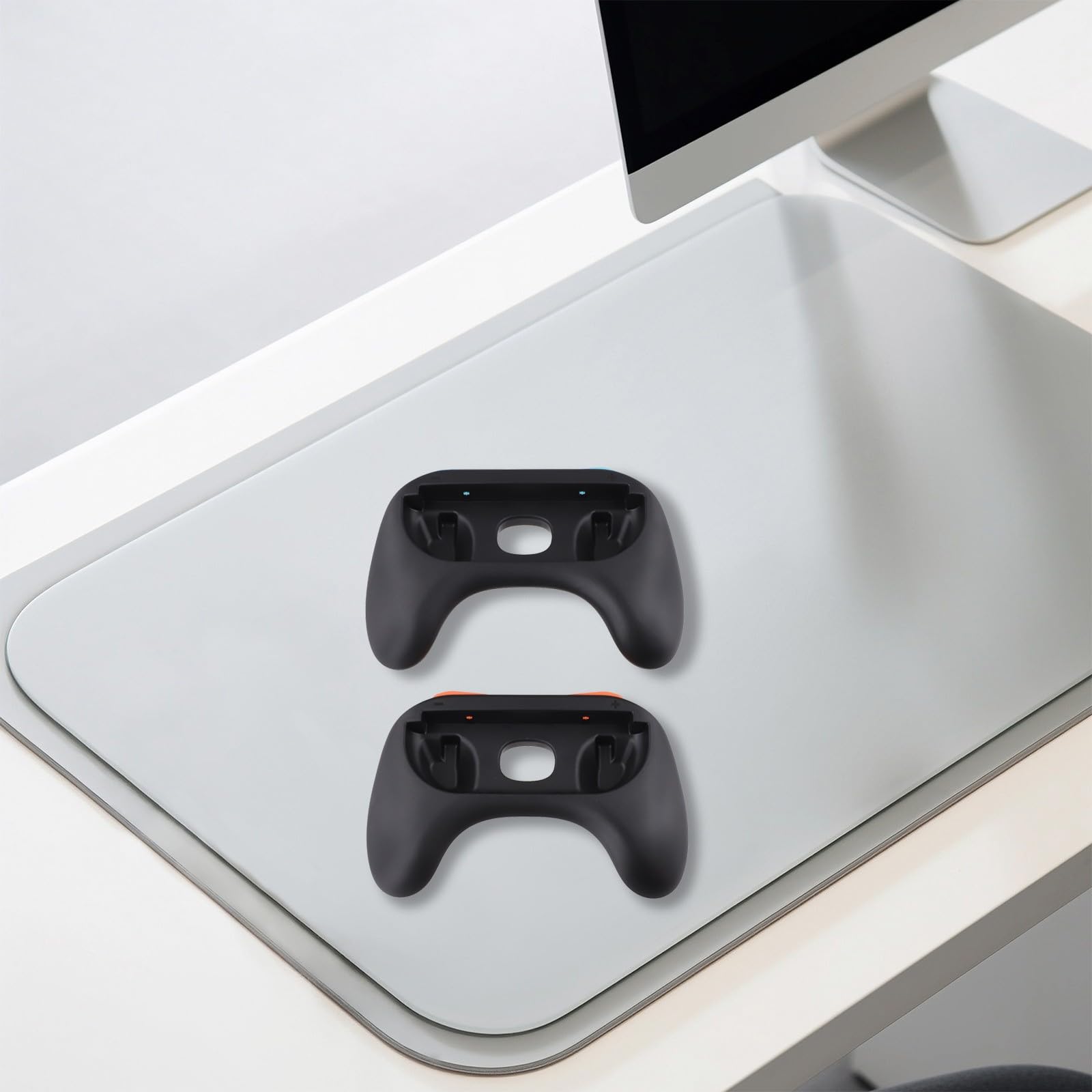 Comfort Grips para Nintendo Switch 2 para mandos Joy-Con, diseño ergonómico con acabado mate antideslizante, paquete de 2, color negro para rojo