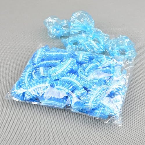 100 Pcs Disposable Ear Covers For Shower Hair Salon Care Ear Protector Ear Caps Waterproof For Shower (4 Colours Clear+Pink+Blue+Yellow) #TOP4