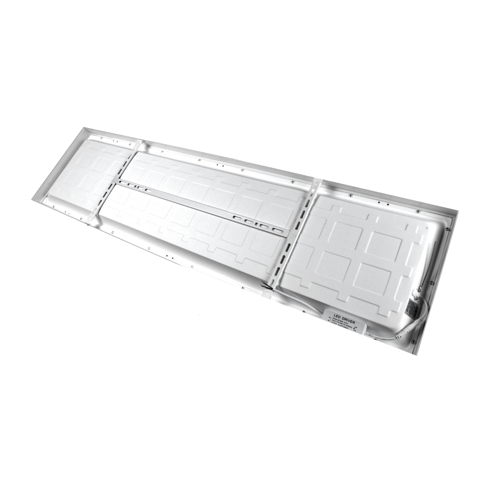 Jandei - Confezione da 2 pannelli da soffitto LED di superficie retroilluminata 120 x 30 cm, potenza 60 W, 5000 lumen, cornice bianca, driver incluso (bianco freddo 6000 K)