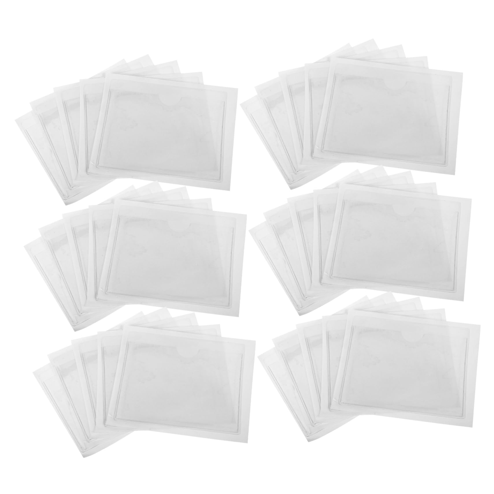Toddmomy 50pezzi Etichette Adesivo Buste Trasparenti Per Carte Tasche Per Etichette Forniture Per Magazzino Buste in Plastica