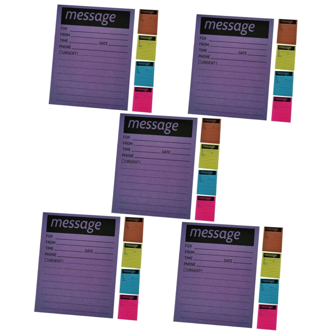 SHINEOFI 5 Pièces 5 Bloc de message - Liste de rappels notes sympas notes à travers les notes Papeterie mémo autocollants blocs-notes scolaires mémo de bureau stickers Papier
