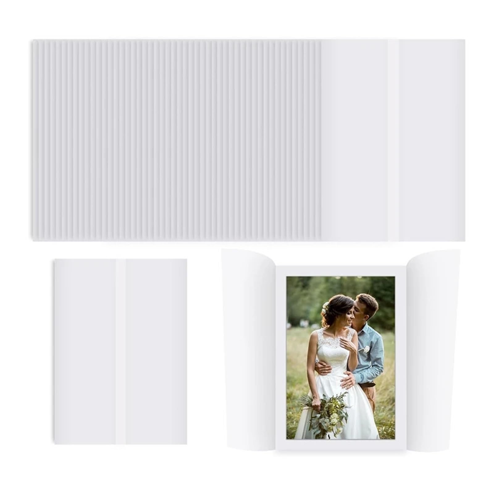 Vellum Jackets for Invitations 50 Sheets Pre-Folded Vellum Jackets for 5X7 Invitations, Wraps for Wedding,Envelope Liners