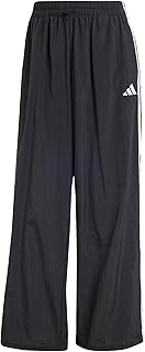 Adidas Women's Essentials 3-Stripes Lifestyle Woven Parachute Pants M Black / White