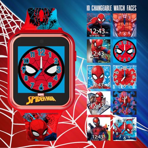 image for Accutime Marvel Spider-Man Red Educational Touchscreen Smart Watch Toy
