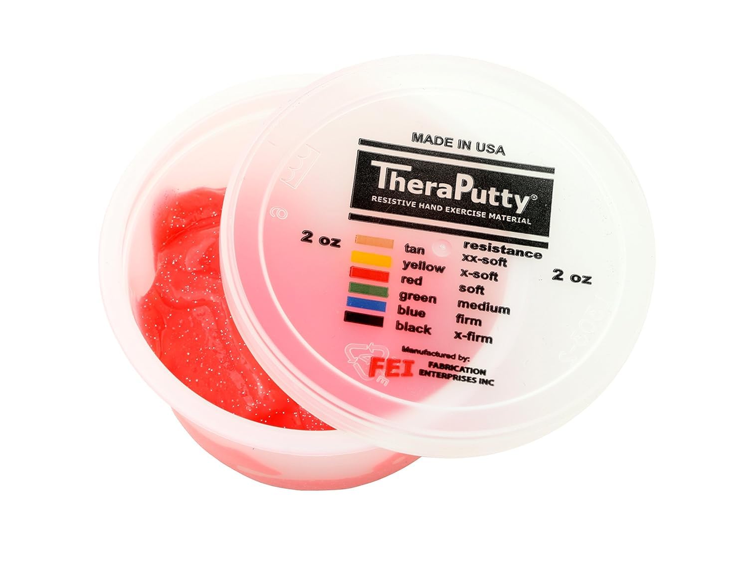 CanDo Sparkle Theraputty - 5 lb - Red - Soft