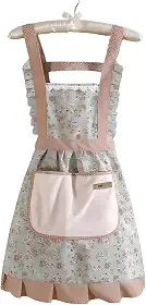 Avental De Princesa Em Renda Floral Com Um Bolso Para Toalhas De Mão À Prova D'água E Resistente Ao Oleo