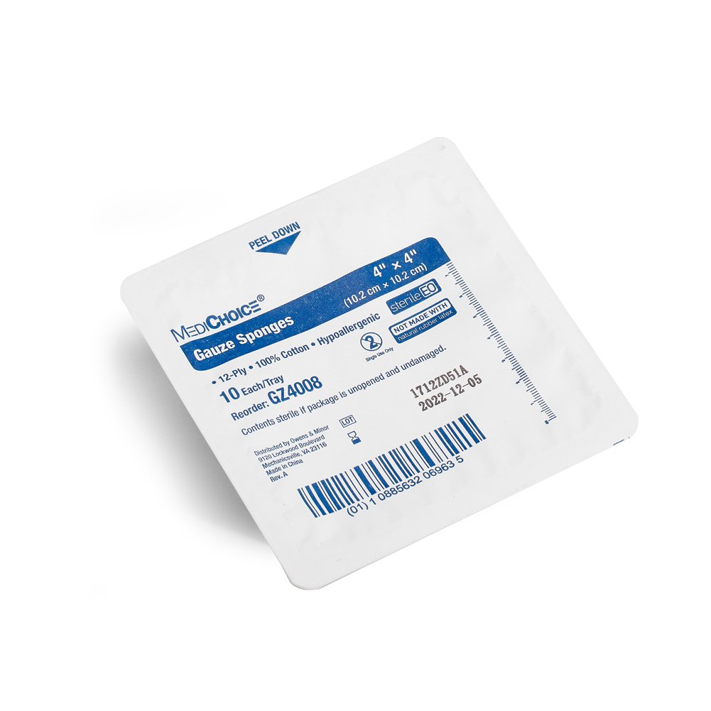 Amazon.com: MediChoice Sterile Gauze Sponge, 4x4 Inch, 12-Ply
