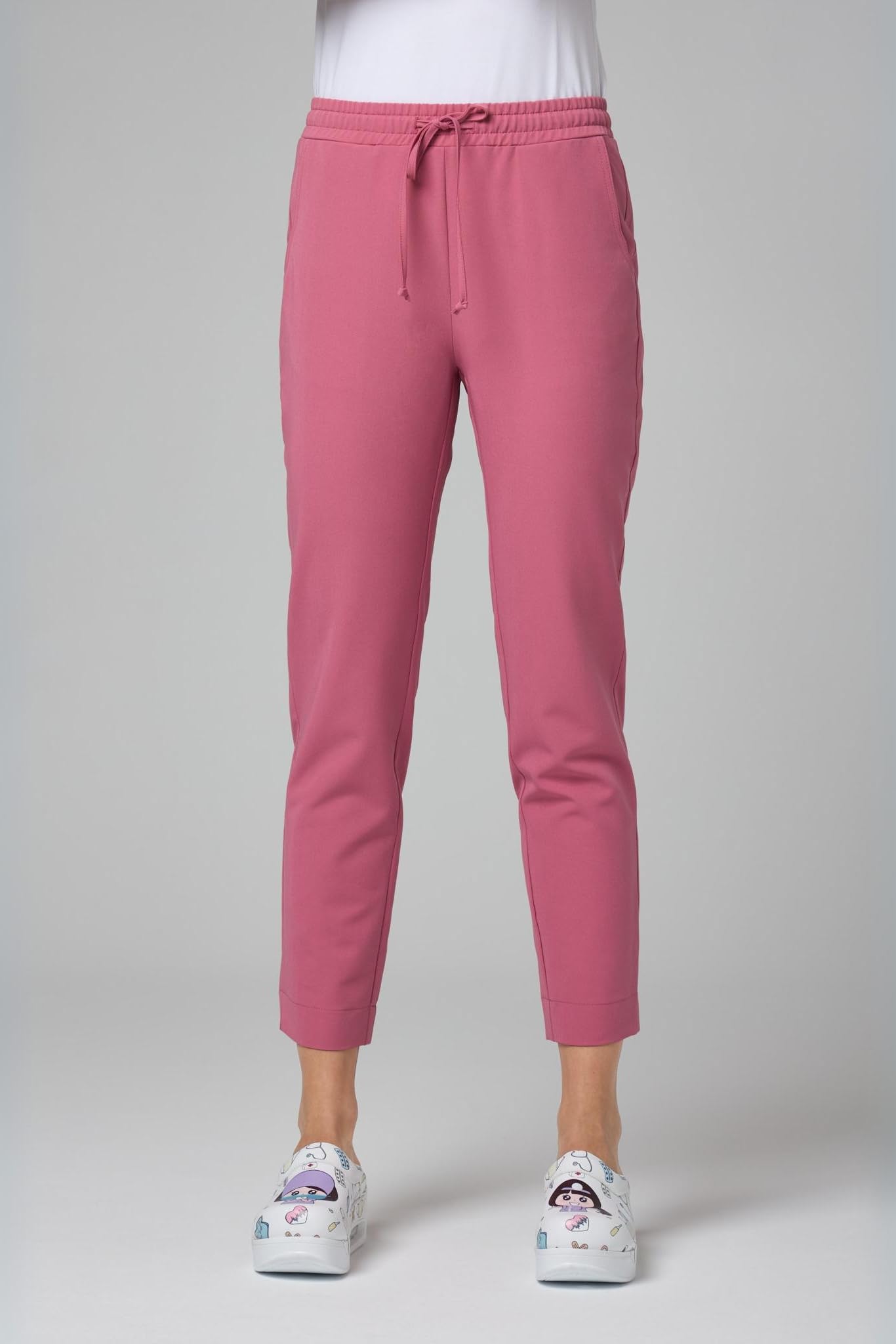 Damen Medizinische Hose Gerades Bein Stretch Mailand Rosa L