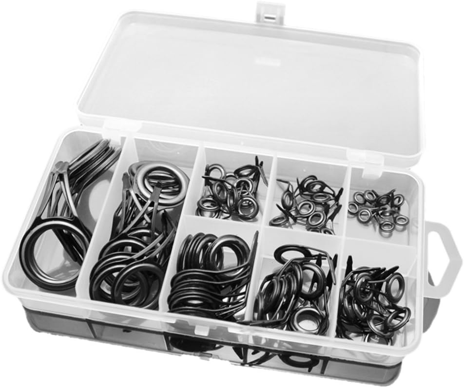 Fishing Rod Guides Kit Spinning Rod Guide, 75pcs,8 Sizes, Spinning Rods