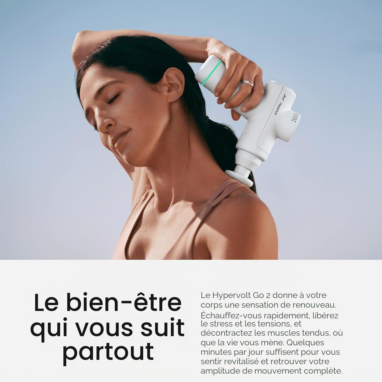 HyperIce Hypervolt Go 2 Masseur Universel Blanc