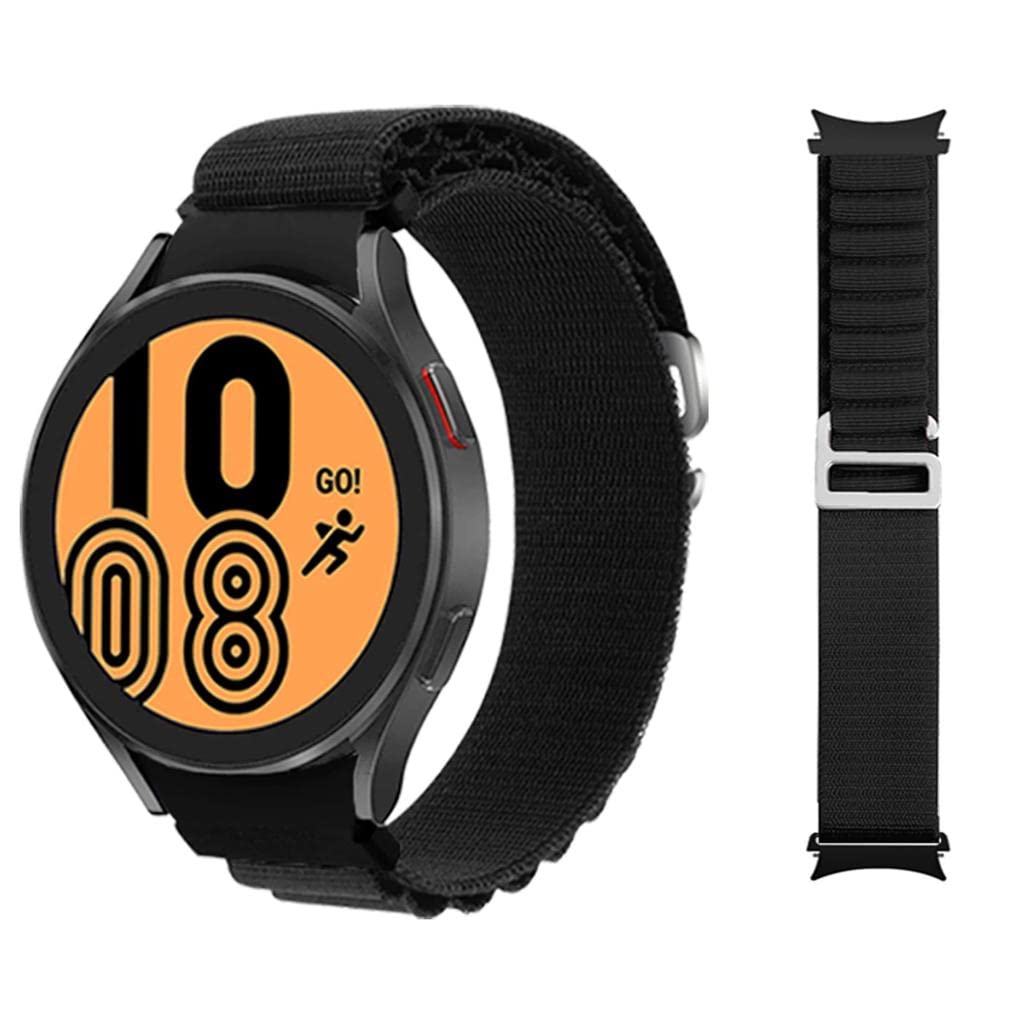 Soomio for Samsung Galaxy Watch 4 Classic 46mm 42mm, Galaxy 5 44mm 40mm,and Watch 5 Pro 45mm Straps, 20MM G-Hook Nylon Alpine Bands Replacement Strap for Men, Women, Adults, and Unisex (Black) (B0BVGSM3GG) Amazon Price History, Amazon Price Tracker