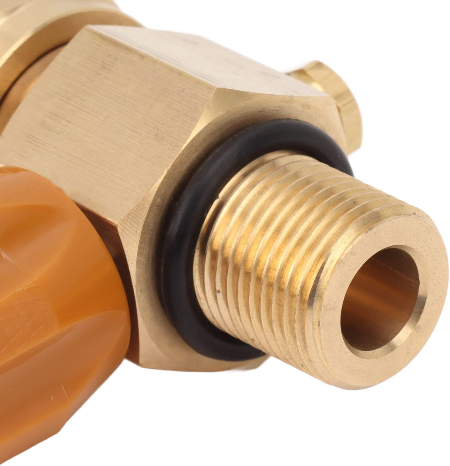 CO2 Refill Adapter - High-Pressure 5000Psi M18x1.5 Switch Valve with Gold 8mm Female Connector for CO2 Inflatable Bottles