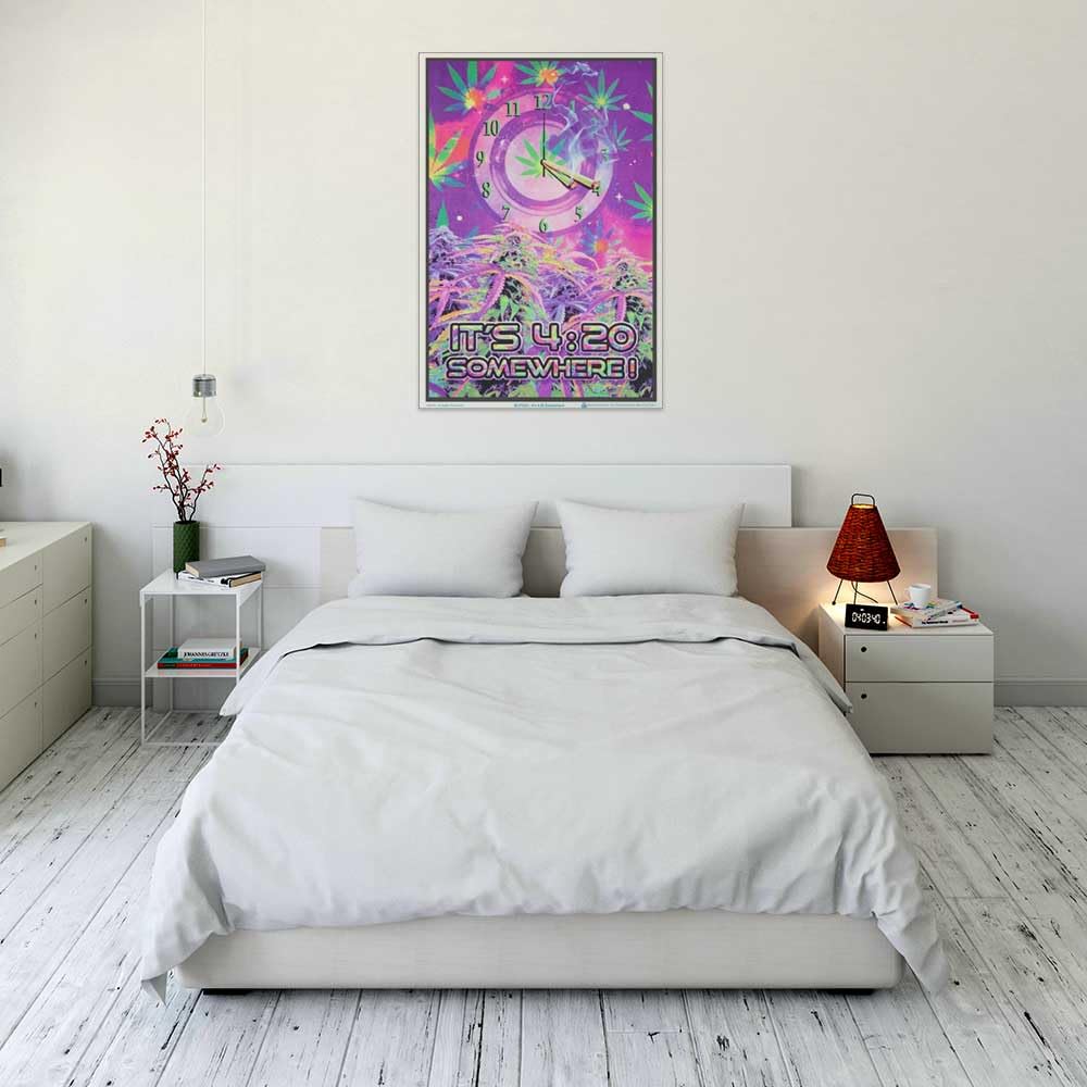 Amazon.com: Opticz It's 4:20 Somewhere Blacklight Poster by