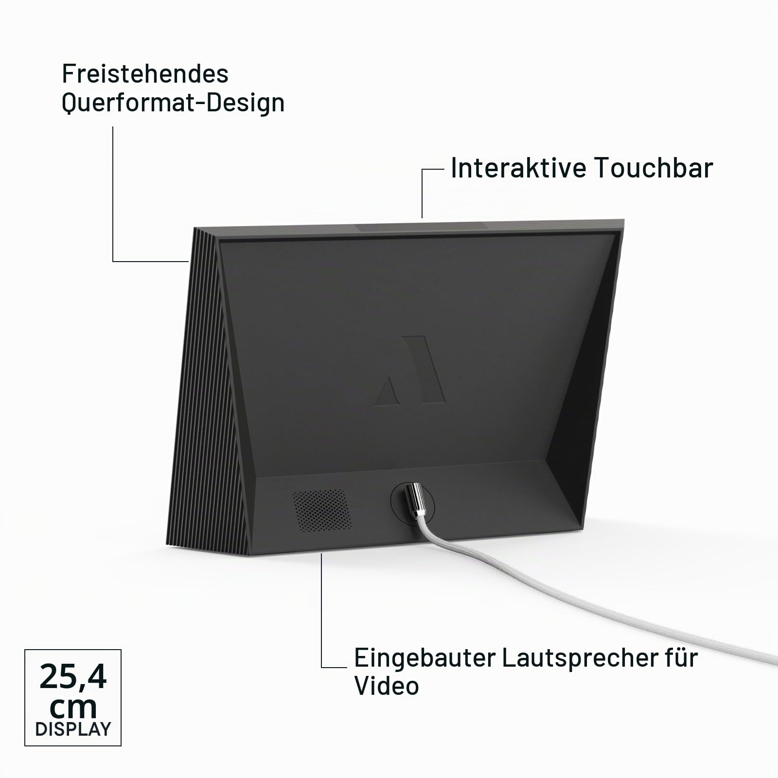 Aura Carver Intelligenter digitaler Bilderrahmen 10,1 Zoll HD WLAN Cloud Digitaler Fotorahmen, Kostenloser unbegrenzter Speicherplatz, Fotos von überall aus senden – Gravel