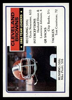 1983 Topps # 244 Browns Leaders Mike Pruitt/Ozzie Newsome/Hanford Dixon/Lawrence Johnson/Chip Banks/Tom Cousineau Clevelan...