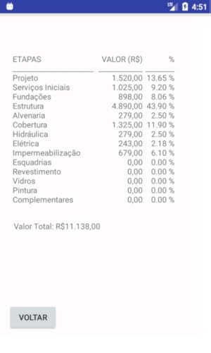Minha Obra - Controle de Despesas