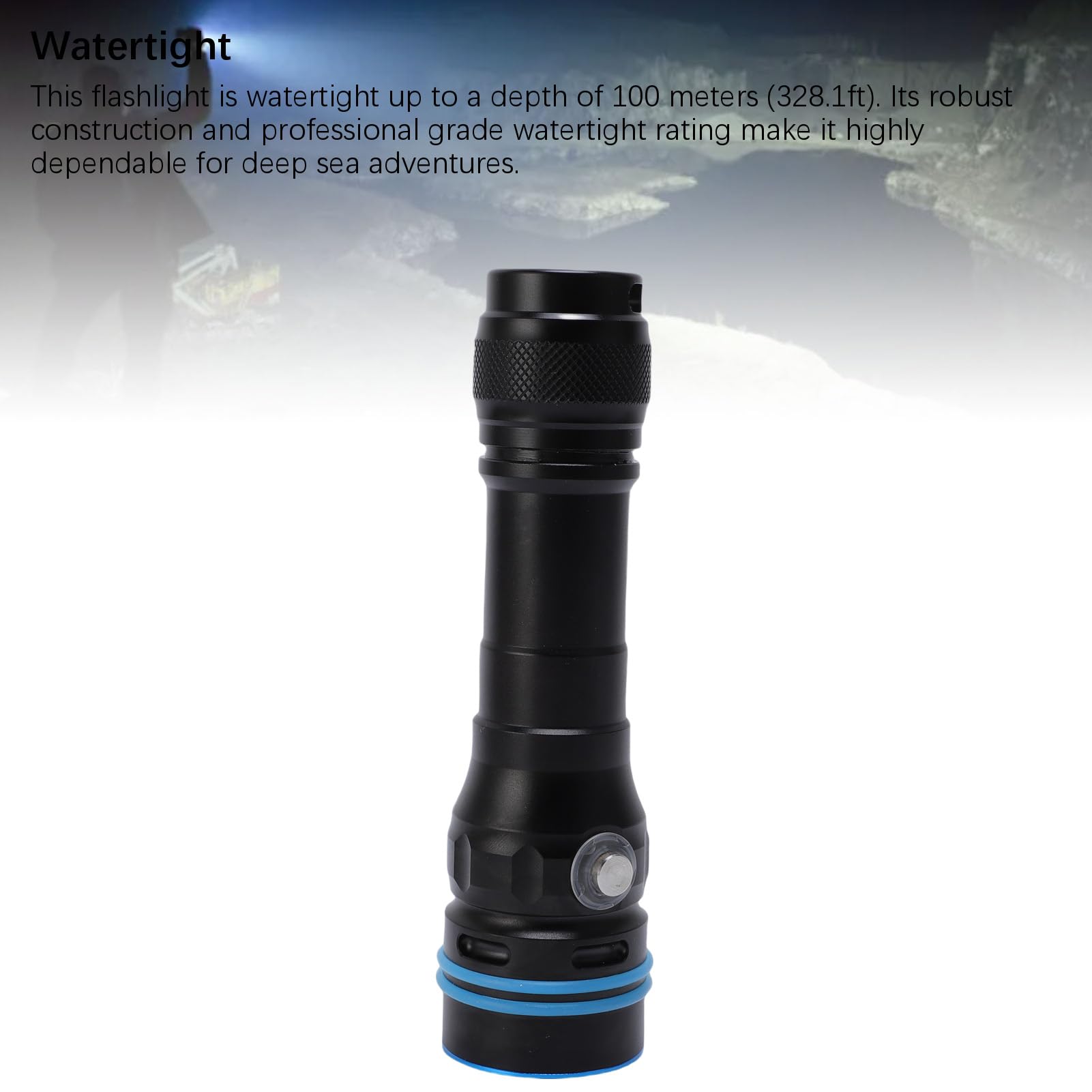 Bewinner Lampe de Plongée étanche IPX8, 3600LM LED Dive Light, pour Plongée
