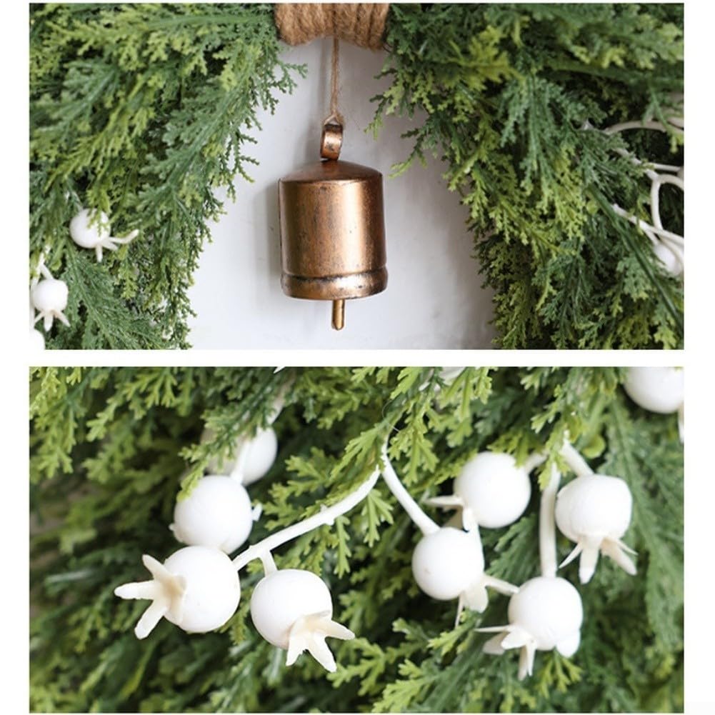 Weihnachtskranz Zeder 50cm Wetterfest Mit Juteschleife Und Bronze