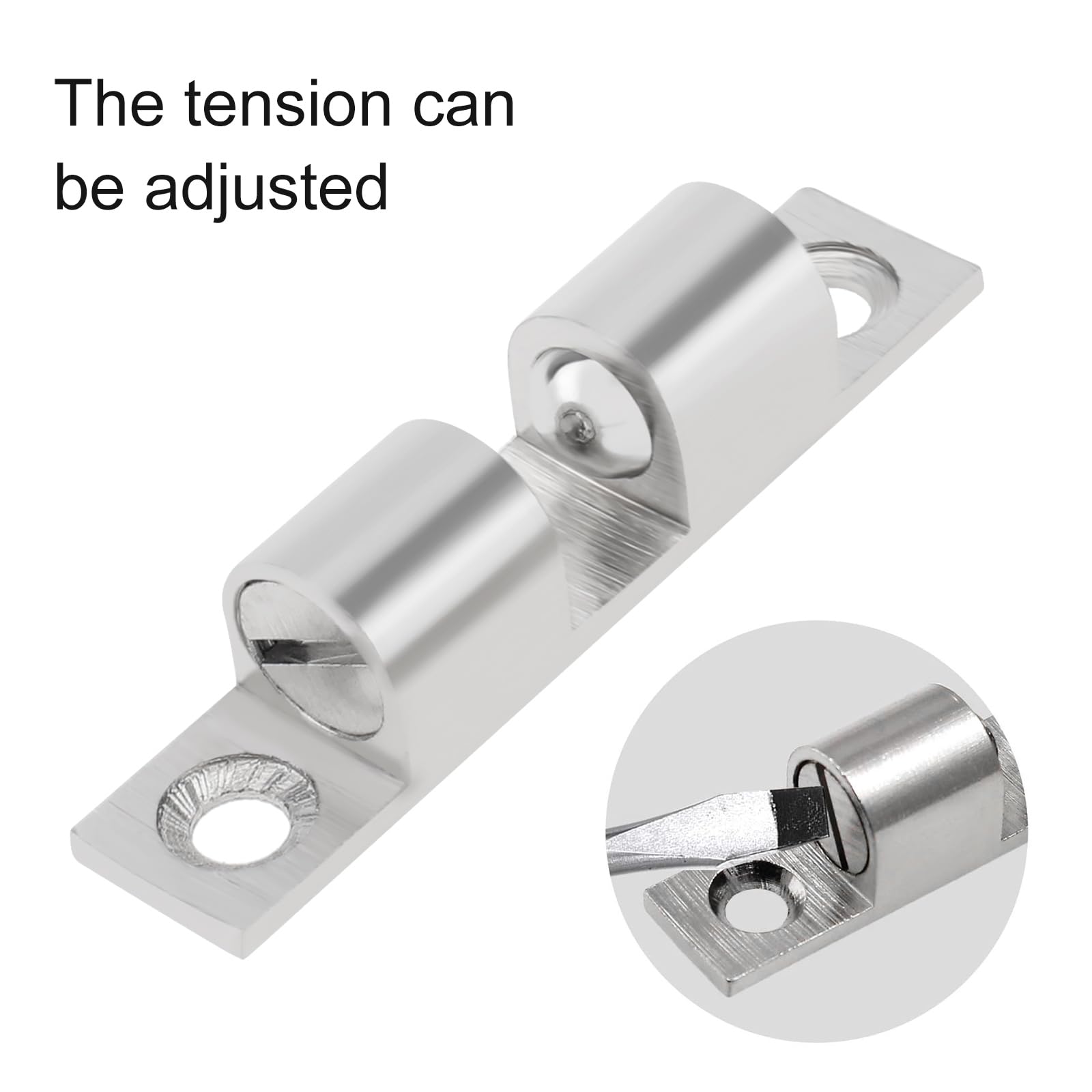 HOJLKLD 12Pcs Double Ball Tension Roller Catch Latch, 50mm Solid Brass Door Catches Hardware - Image 4