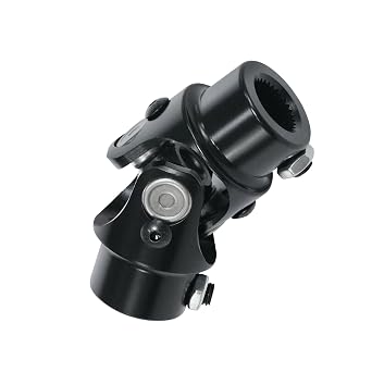 3/4" 36 Spline x 3/4" DD Black Steering Shaft Universal Joint U Joint, Total Length 83mm 3-1/4"