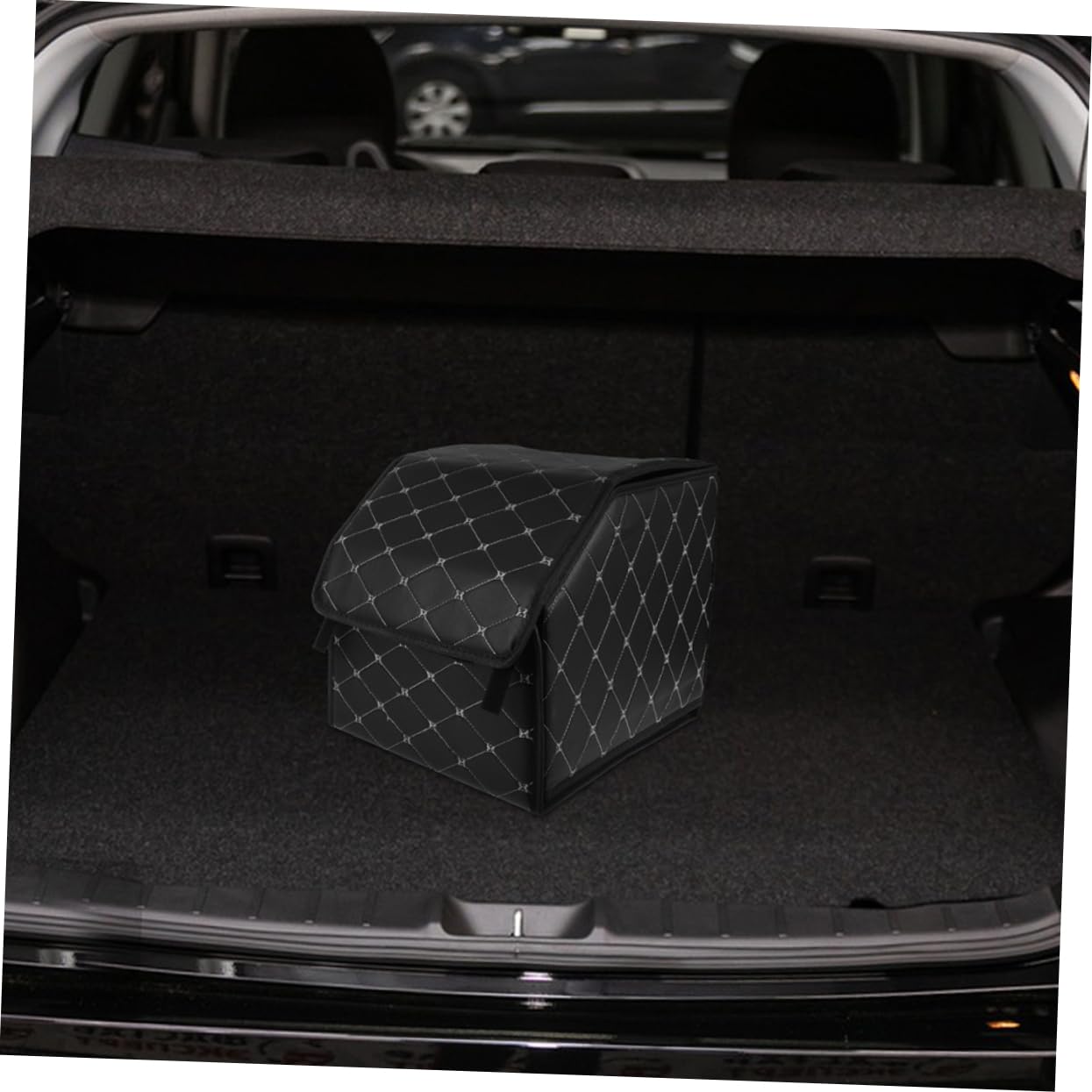 TOPBATHY 2 Cajas Organizadoras Plegables de PU para Maletero de Coche