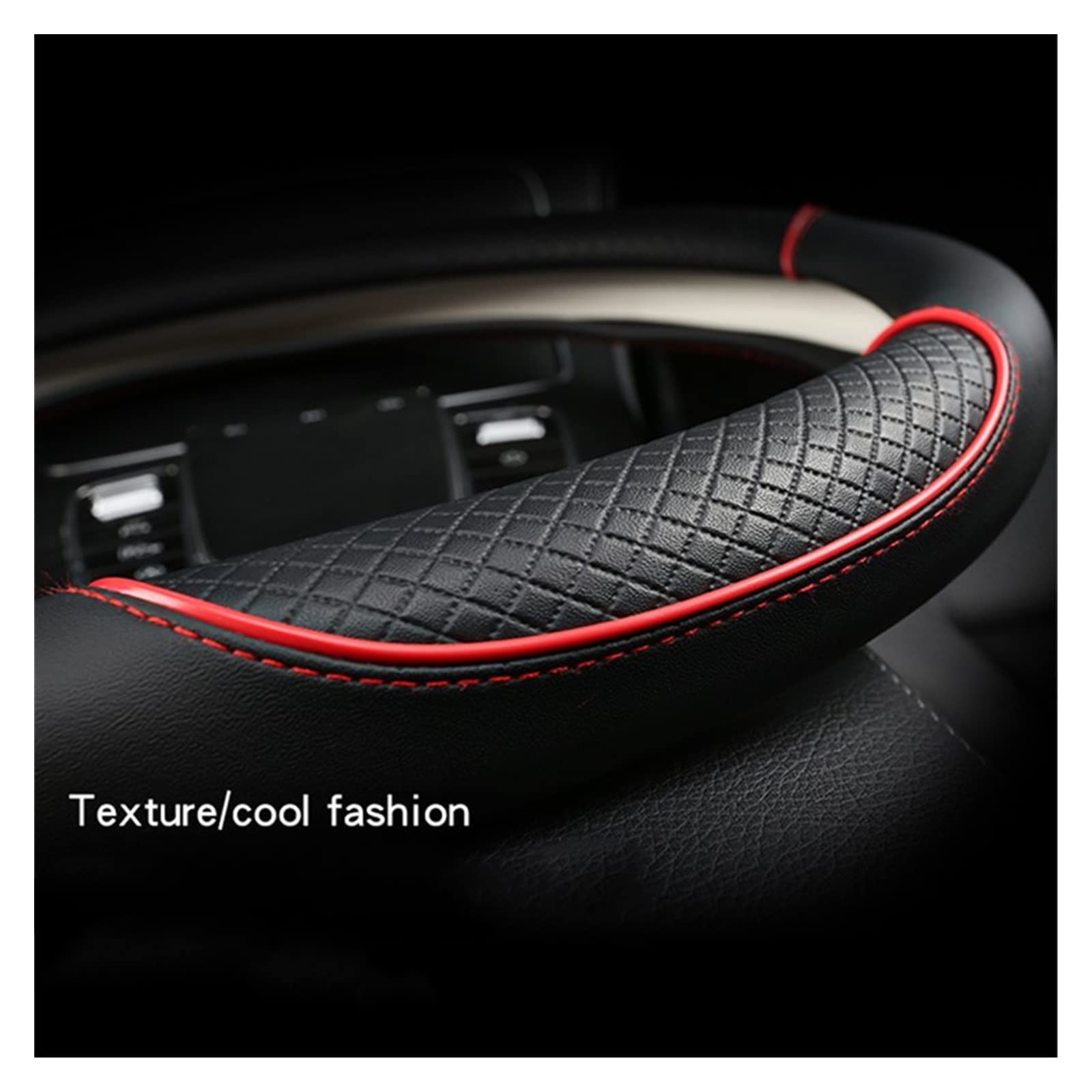 Couvre Volant Voiture Housse Volant Voiture en Cuir Microfibre pour Citroen pour Berlingo pour Multispace pour XTR 2018 2019 2020 2021 Accessoires Auto Housse Volant Voiture (Couleur : Beige)