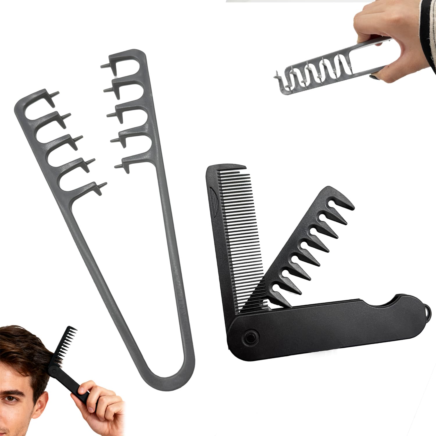 Texture Comb For Men, Wide Tooth Hair Styling Comb For Wet Hairs - View #2