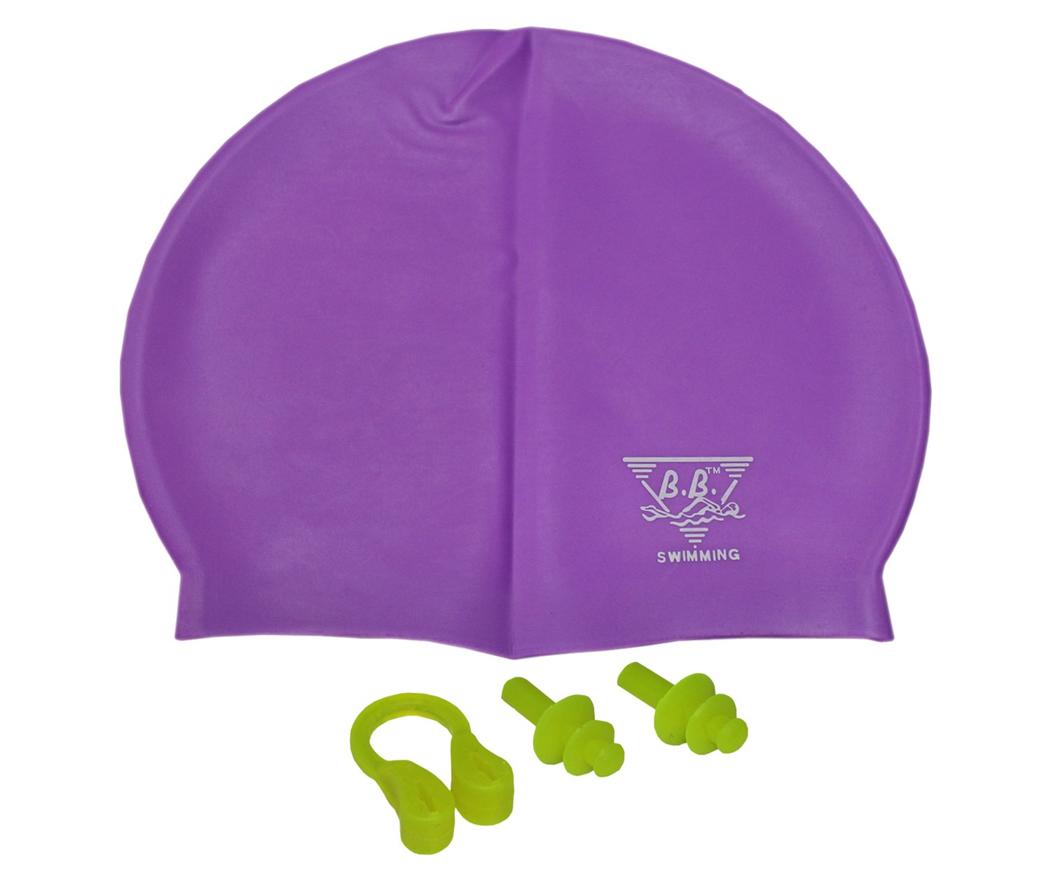 Goodluck BB Silicone Swimming Cap with Nose and Ear Plugs (B072281X3D) Amazon Price History, Amazon Price Tracker