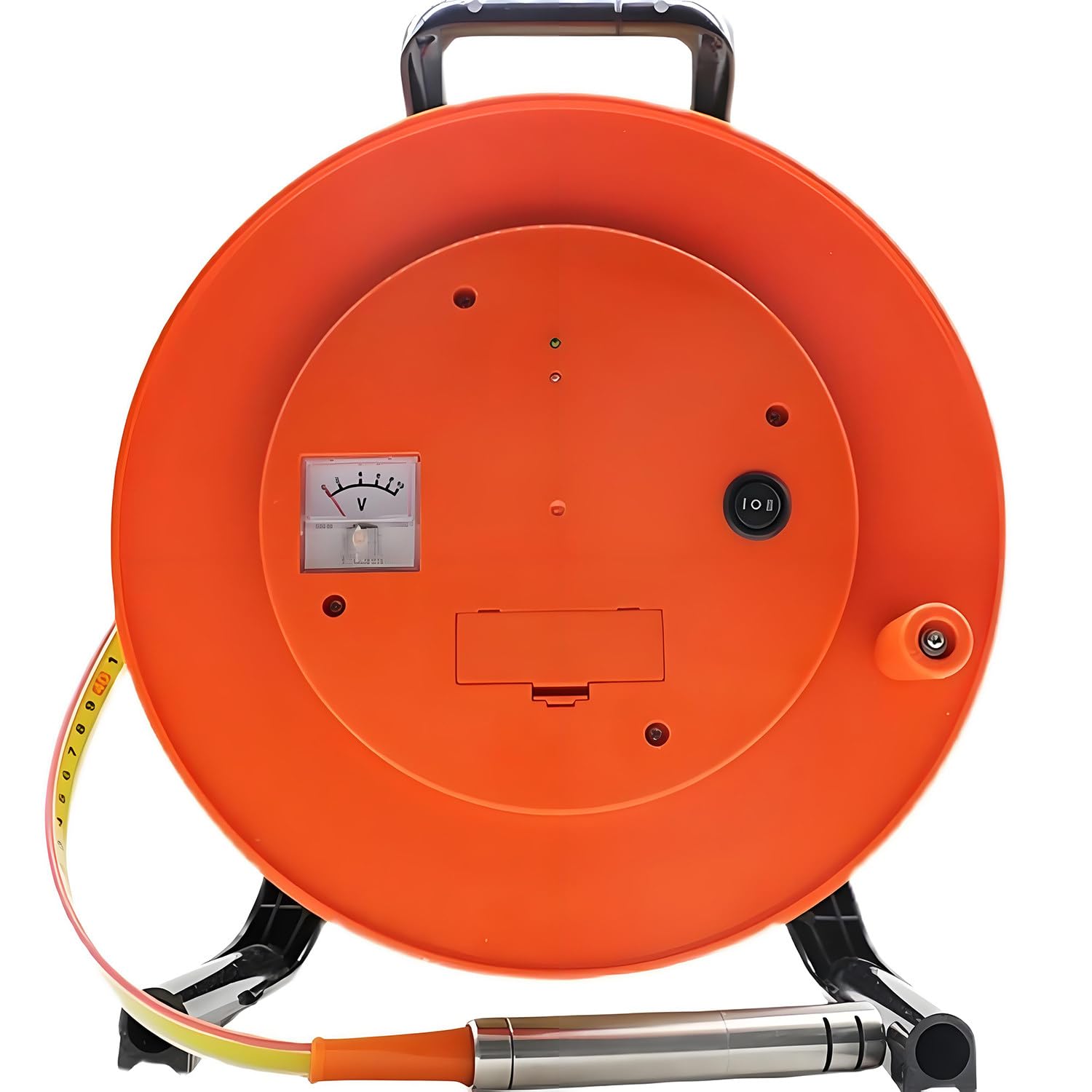 Medidor de nivel de agua, medidor de nivel de agua de pozo, medidor electrónico de agua con sonda de diámetro fijo de 25 mm y cinta de acero para pozos, perforaciones, depósitos y tuberías 10m(32.8ft)