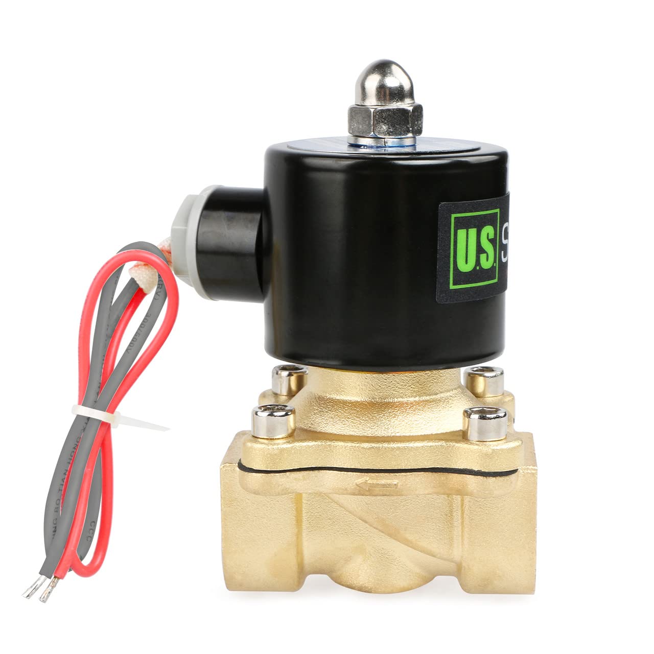 U.S. Solid Elektrisches Magnetventil, 3/4 Zoll, 24 V AC, N.C. Luftwasser, Kraftstoff, Viton G-Gewinde