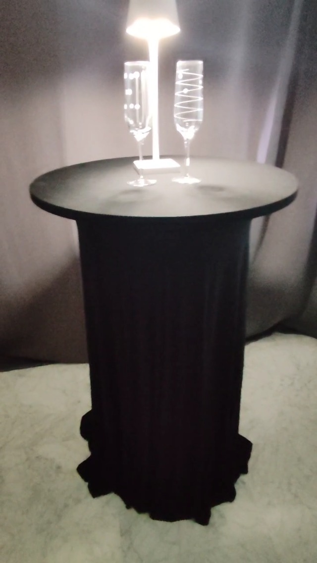 Housse Pour Table Haute De Reception Ronde| Nappe Pour Mange-Debout