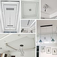 Vista 7 de Moldura Negra Mate para Despegar y Pegar, Diseño de Borde de Espejo Flexible, Moldura de Borde de Azulejos para Pared Techo Piso Gabinete, 16.4 ft x