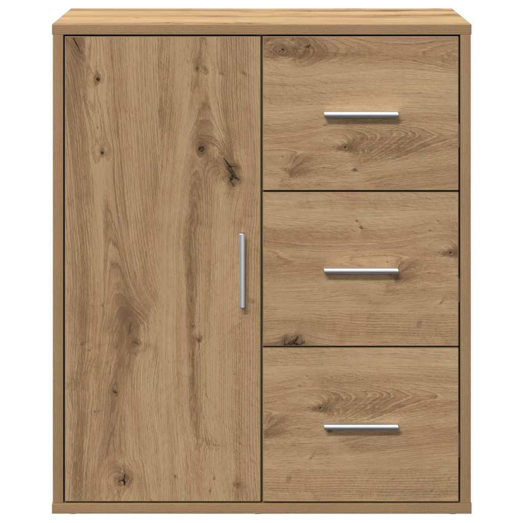 Credenza in rovere Artisan, 60 x 31 x 70 cm, comò con 3 cassetti