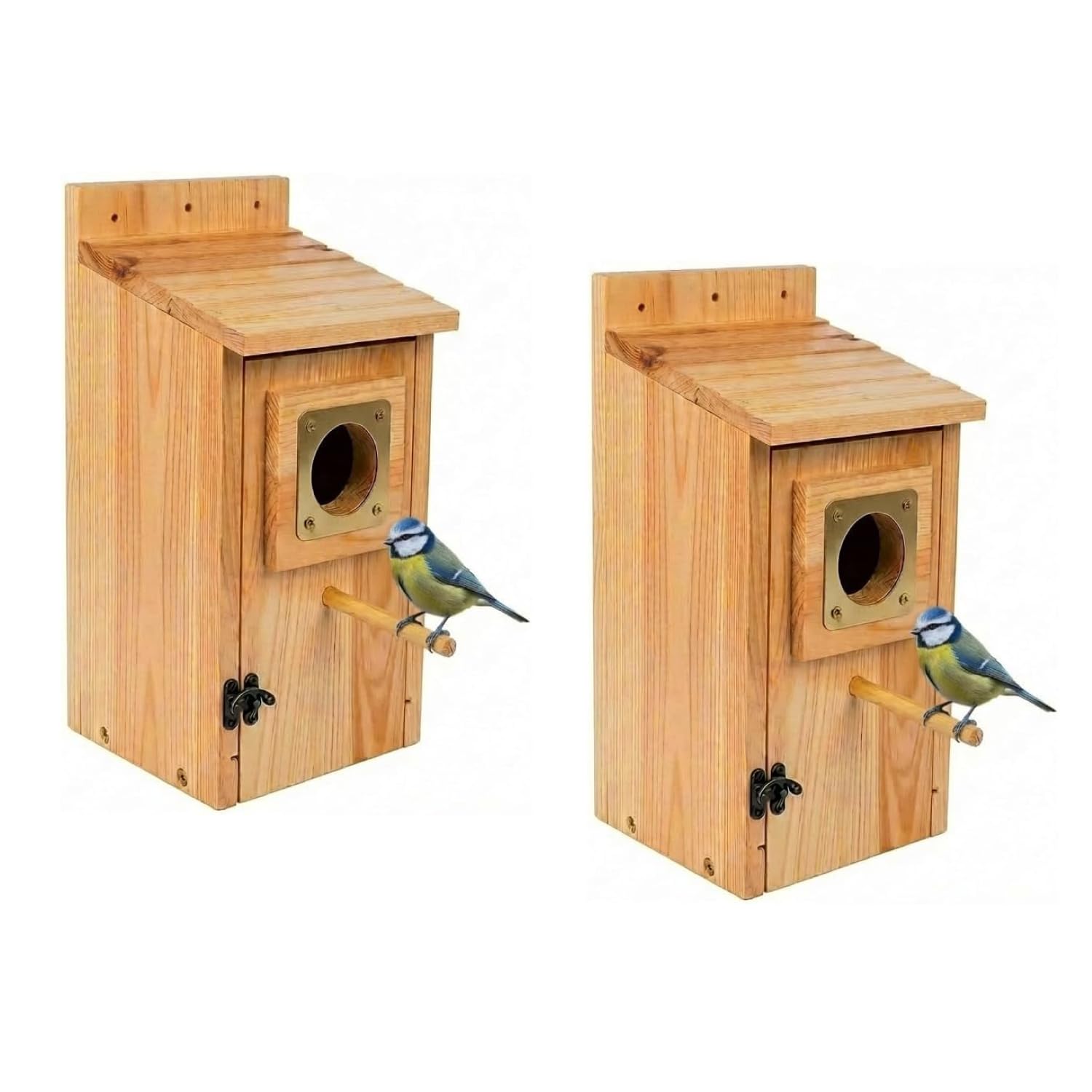 KraAra Pine Bird Houses 2-Pack