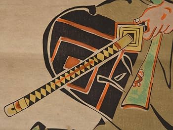 Amazon.co.jp: 模写鳥居清倍 木版画 まくり 34×59.5㎝ 裏打無