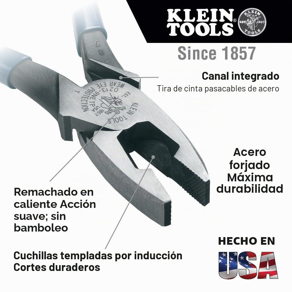 Klein Tools D2000-9NETP - Alicates para cinta de pescado, 23 cm