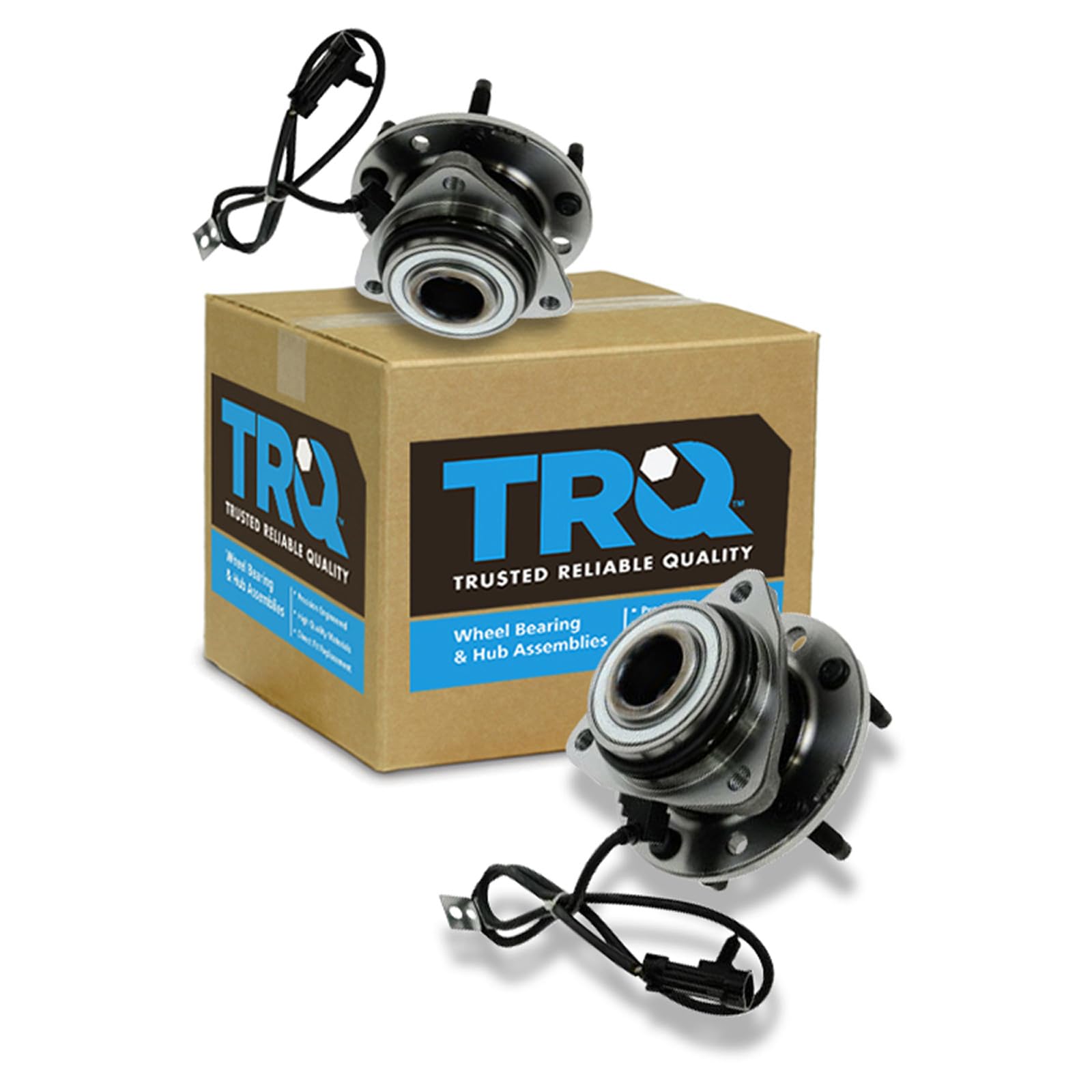 TRQ 2 Piece Front Wheel Bearing &amp; Hub Assembly Set