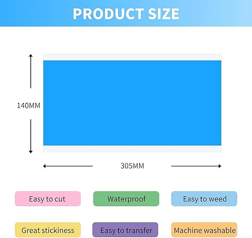 Miniatura 3 de Vinilo inteligente permanente para Cricut Joy, 30 hojas (5.5 x 12 pulgadas), vinilo adhesivo para manualidades, paquete de vinilo de 15 colores para