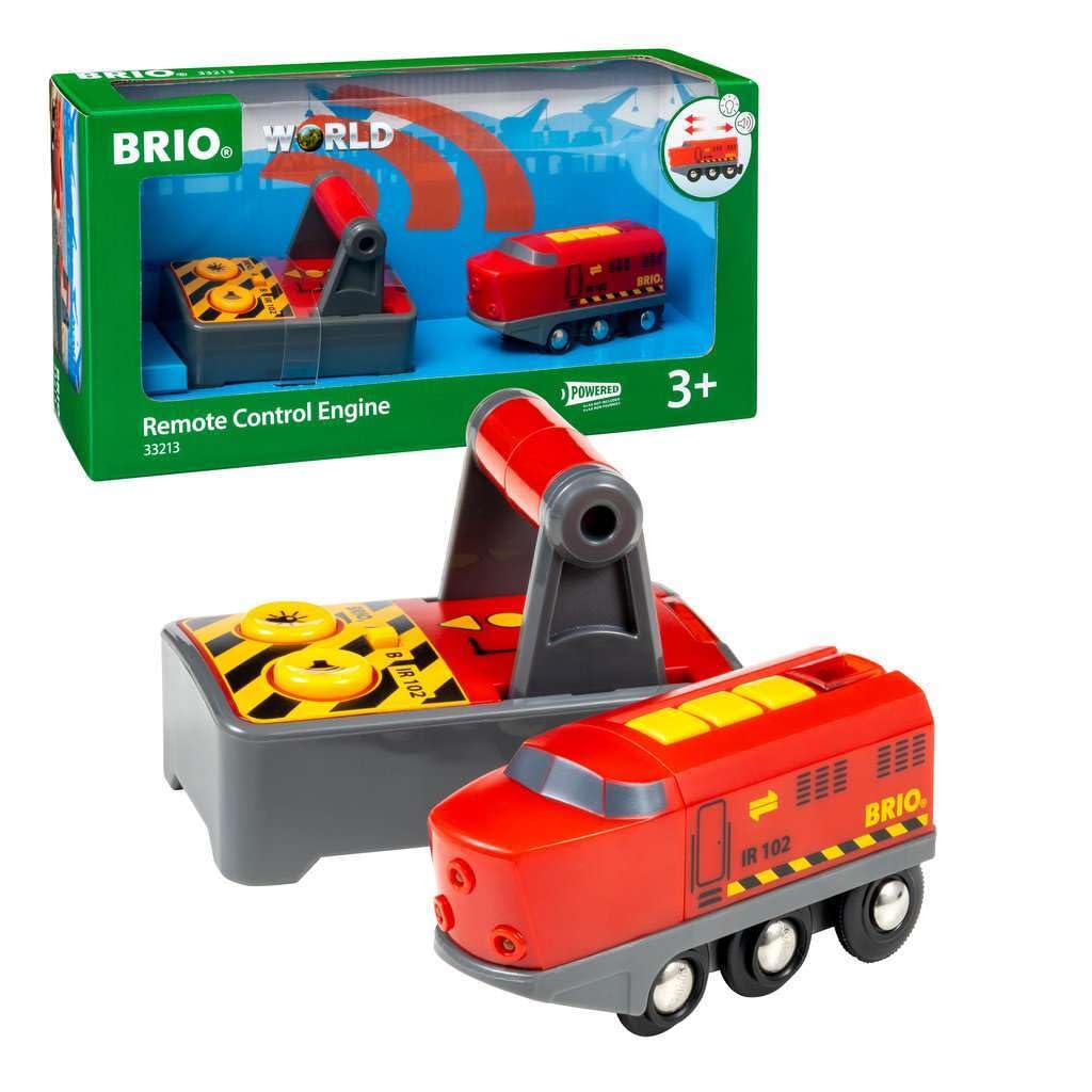 BRIO World 33213 - Remote Control Train Set | Wooden Toy for Kids | Enhances Logical Thinking | Compatible Railway Toys | Ideal for Ages 3 and Up