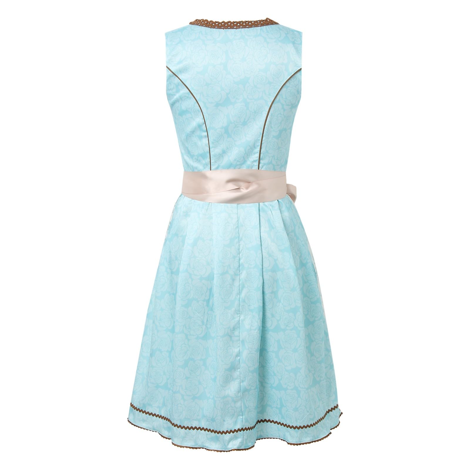 SKFLABOOF Dirndl Damen Samt Lang Grosse Grössen Midi Dirndlkleid 'Dirndl Oktoberfest Outfit Dirndlschürze Modern New Yorker Kollektion 2014 Für Kurz Wiesn