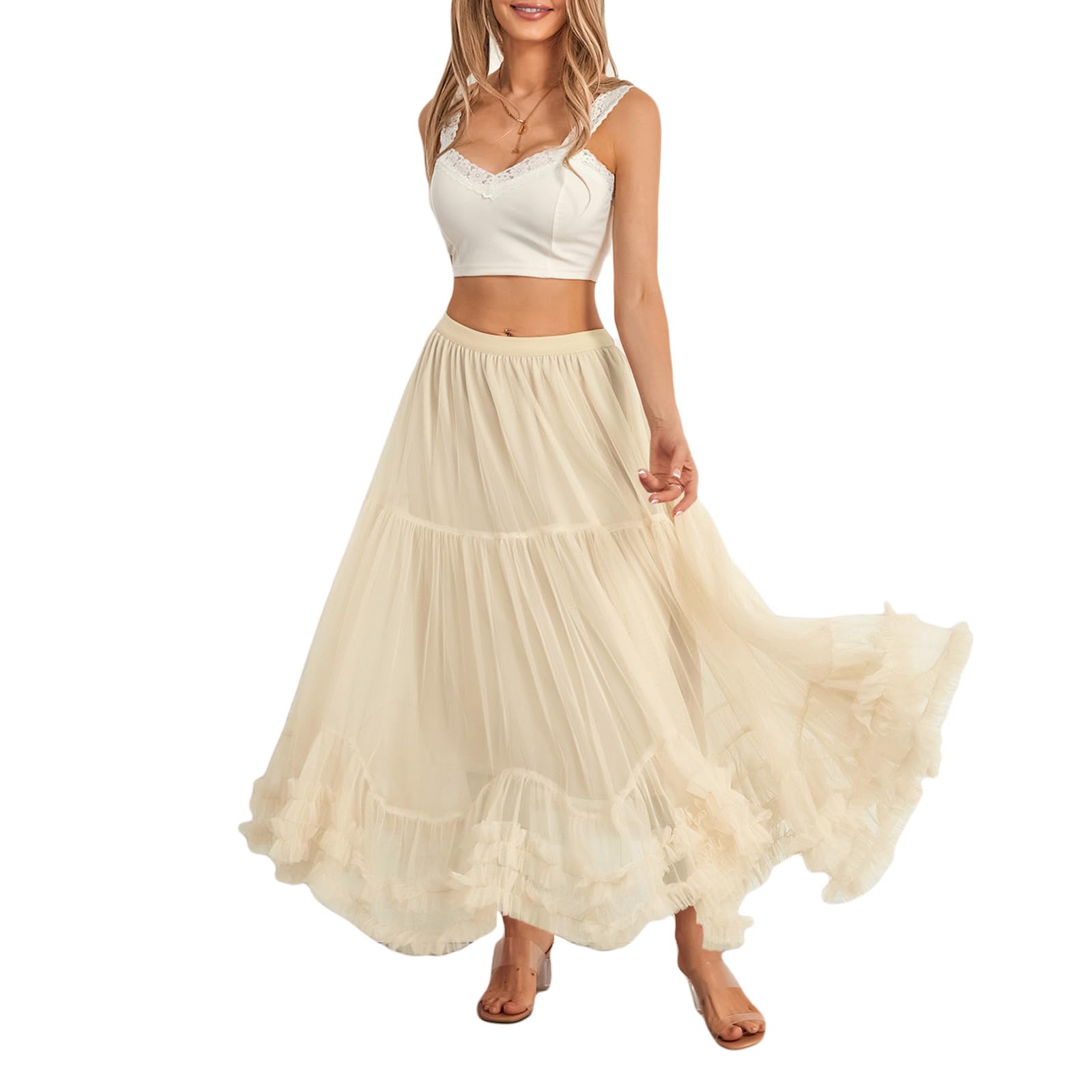 トップス louren tulle pleats tiered tops louren tulle pleats tiered tops