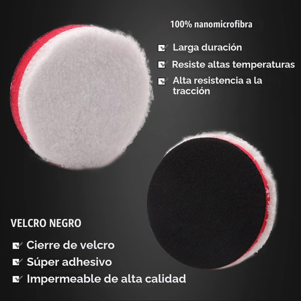 SPTA esponja de cera para pulir el coche, almohadillas de pulido planas de 6 pulgadas (150 mm)