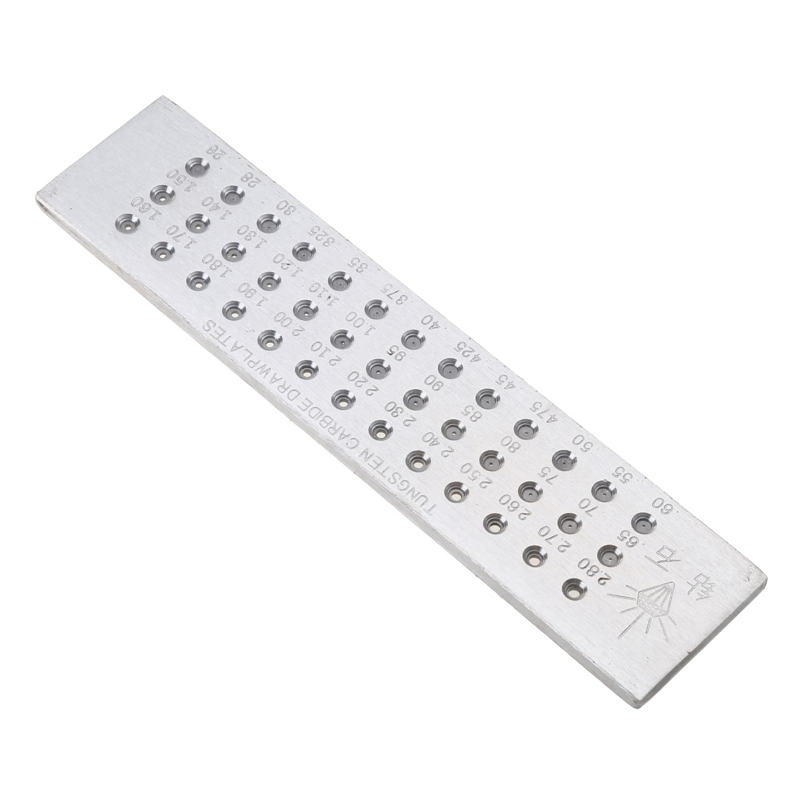 Drahtziehplatte mit 39 runden Löchern, 0, 26–2, 8 mm, Wolframkarbid Drahtziehplatte, Schmuckherstellung, poliertes, glattes Loch, Harzform Tablett Set
