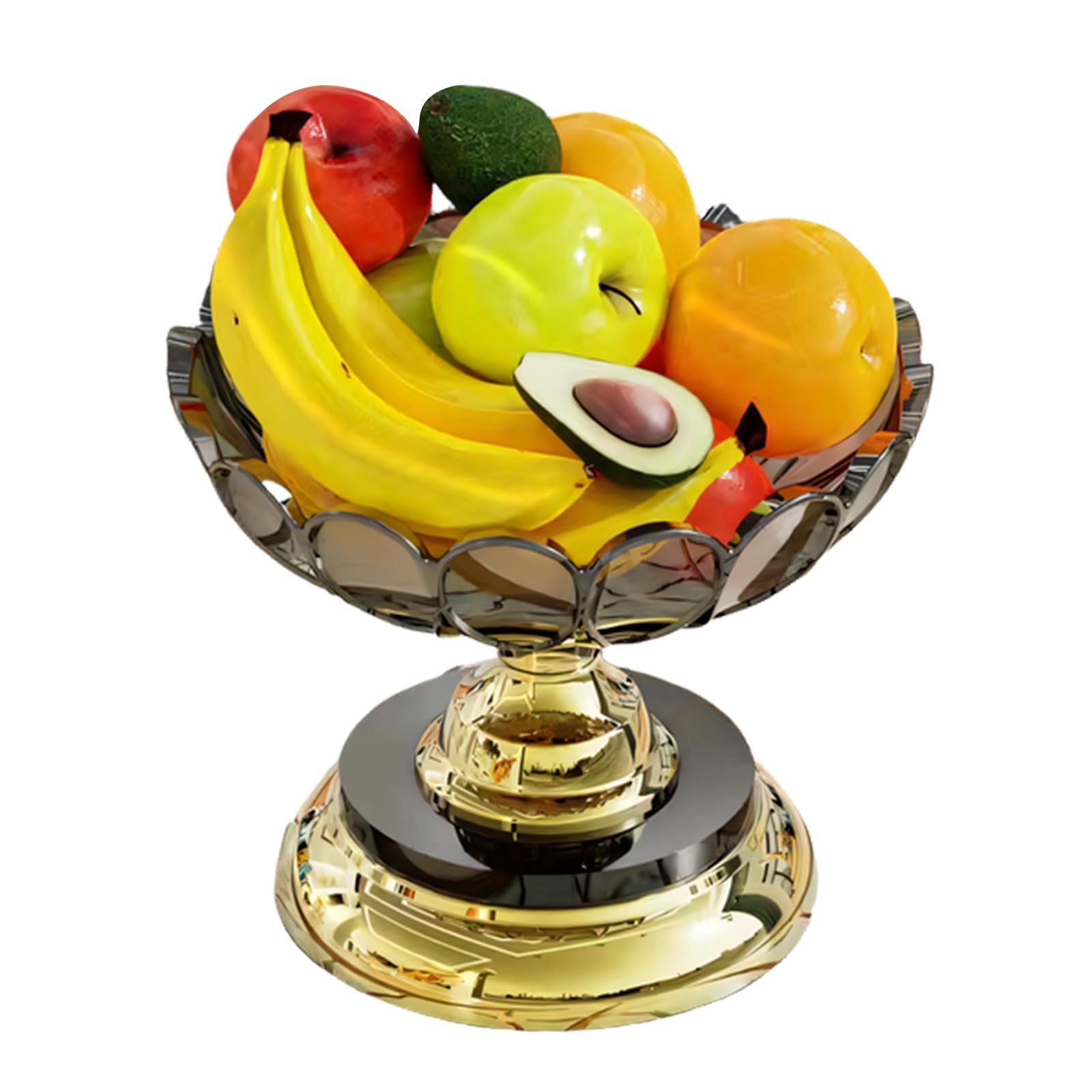 Multiple Tiered Fruit Platters with Smooth Rotation Sturdy Decorative Fruit Display Tray Ideal for Family Gathering Organizers