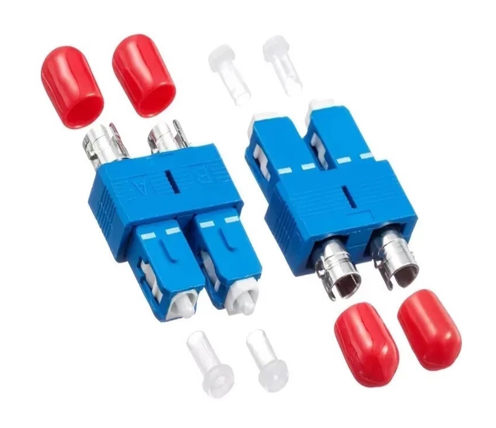 Connecteur duplex fibre optique SC mâle vers ST femelle, coupleur, convertisseur de puissance optique, gestion des signaux, vérification des liens(1pc)
