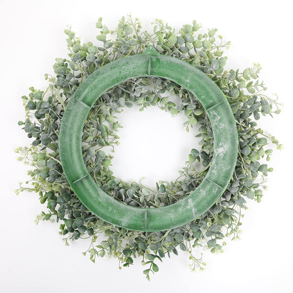 Bibelot Lavendelkrans van 50 cm voor voordeur, groen, bladeren krans voor alle seizoenen, binnen en buiten, bloemenkrans voor bruiloft, feest, woondecoratie