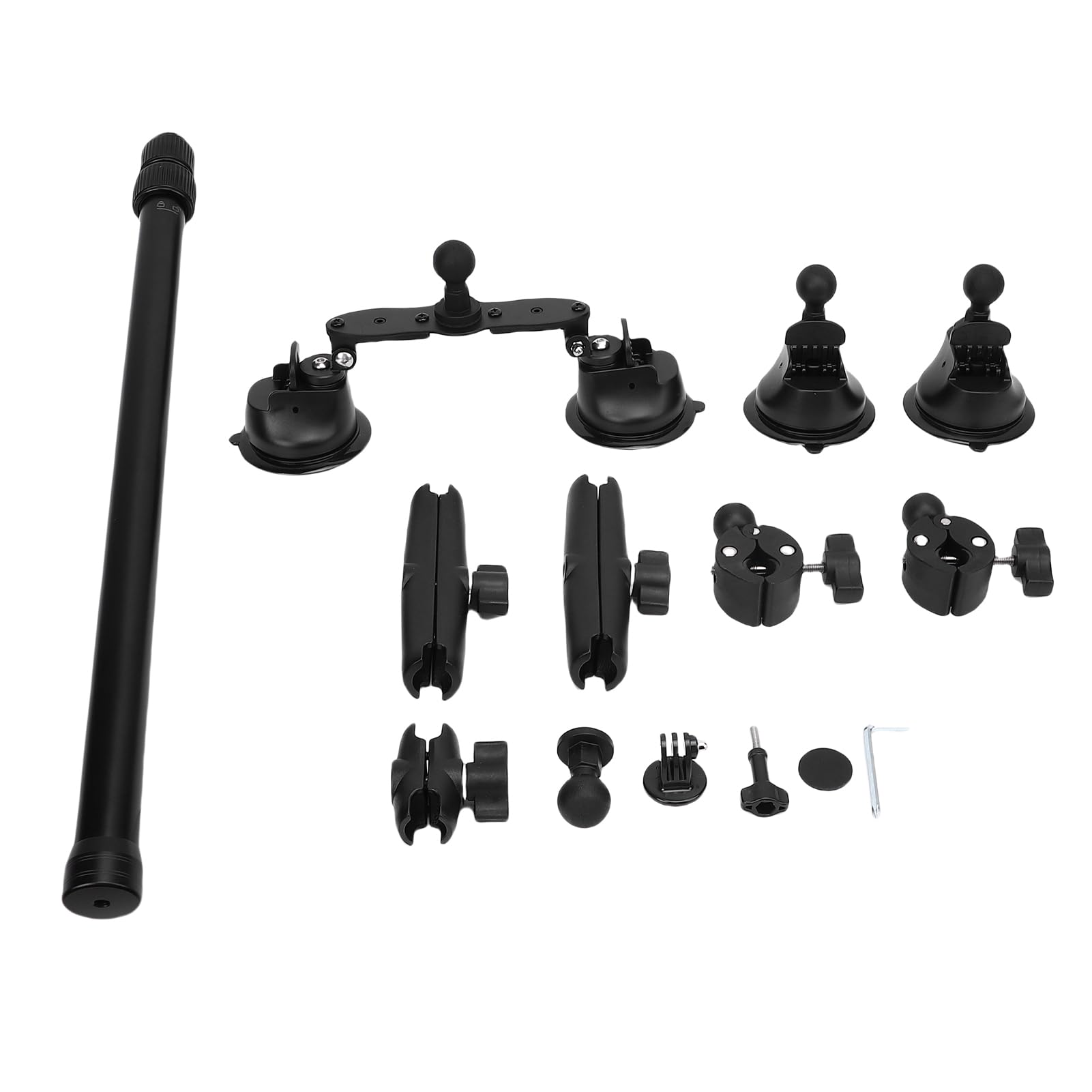 Kit di montaggio a ventosa compatibile con fotocamera X5 X4 X3 X2, supporto da tetto per auto con ventose in silicone da 3,3 pollici, braccio flessibile, bastone selfie 45-120 cm