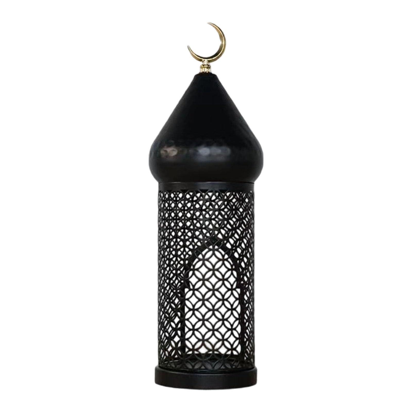 ZEPFJHE Moroccans Hollow Out Candleholder Black Iron Lamp Decorative Tealight Stand for Wedding Eid Ramadans Event Moroccans Theme Candleholder